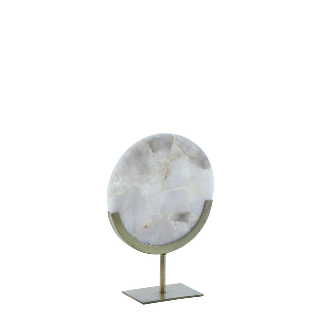 Koriste GOYA valkoinen marmori ja antiikkibronssi 25x10x35 cm