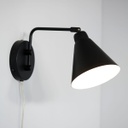 Wall lamp, Game, Black/White 15x30 E14 max25W 2.2m johto