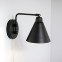 Wall lamp, Game, Black/White 15x30 E14 max25W 2.2m johto