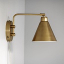 Wall lamp, Game. Brass/White dia 15