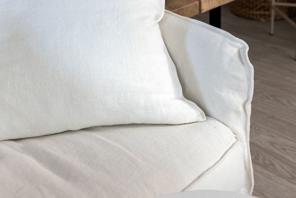 Giselle sohva valkoinen pellava 205 cm