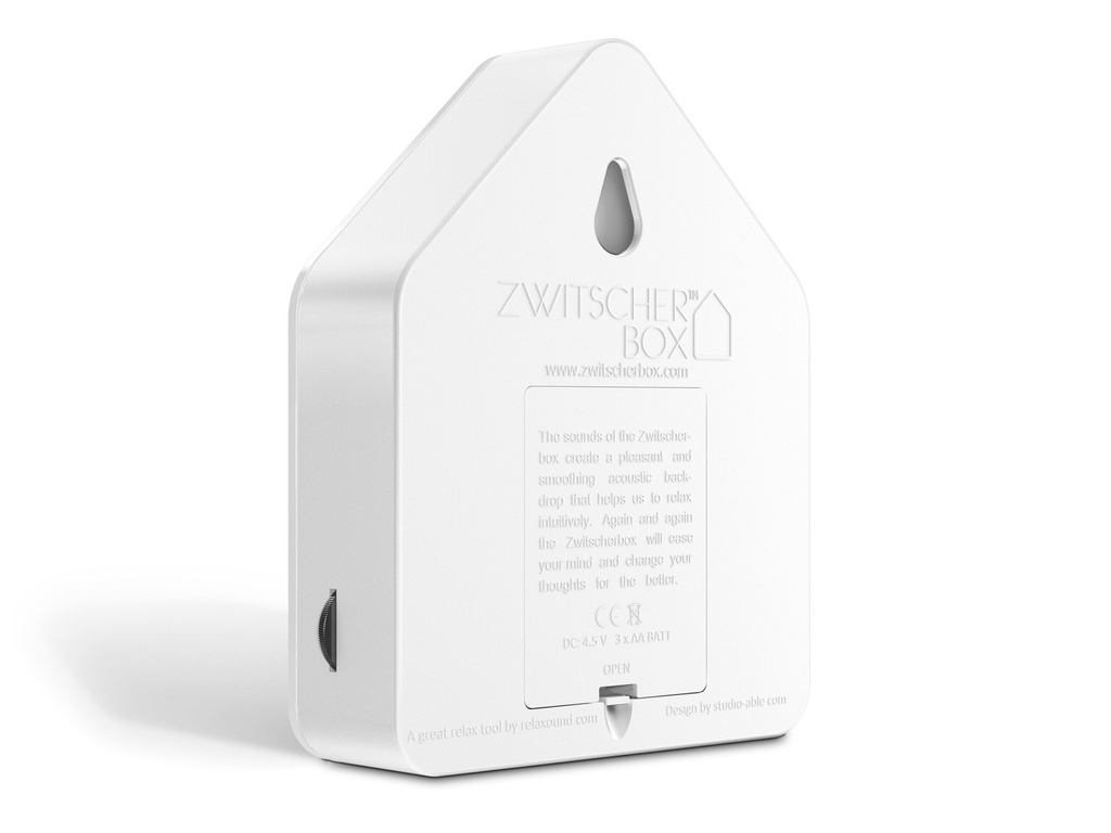 Linnunlaulu laatikko ZWITSCHERBOX valkoinen